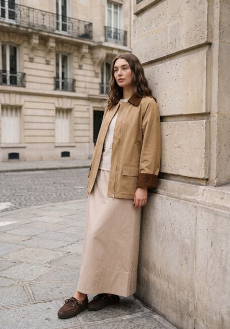 Sand NEO NOIR Midirock YARA LONG POPLIN SKIRT - large