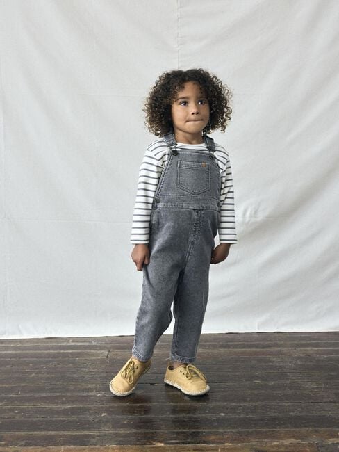 Dunkelgrau LIL' ATELIER Straight leg jeans NMMLULIA LOOSE DNM OVERALL 4017-CI LIL - large