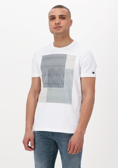 Weiße CAST IRON T-shirt R-NECK RELAXED FIT DRY COTTON - large