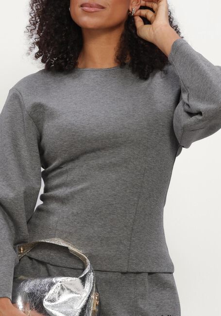 Graue ALIX THE LABEL Tops & T-shirts LADIES KNITTED FITTED BALLOON SLEEVE TOP - large