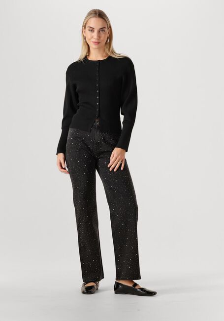 Schwarze NEO NOIR Strickjacke BRIANO STITCH KNIT CARDIGAN - large