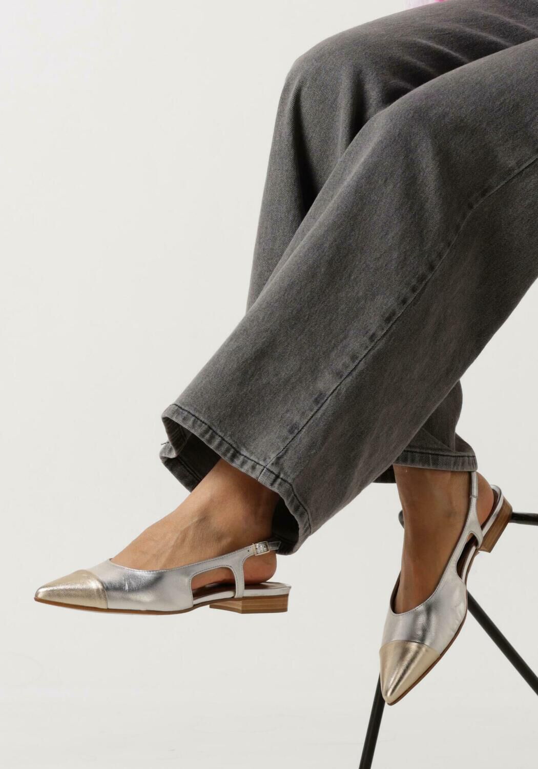 Silberne NOTRE-V Slingbacks 08-235 - large