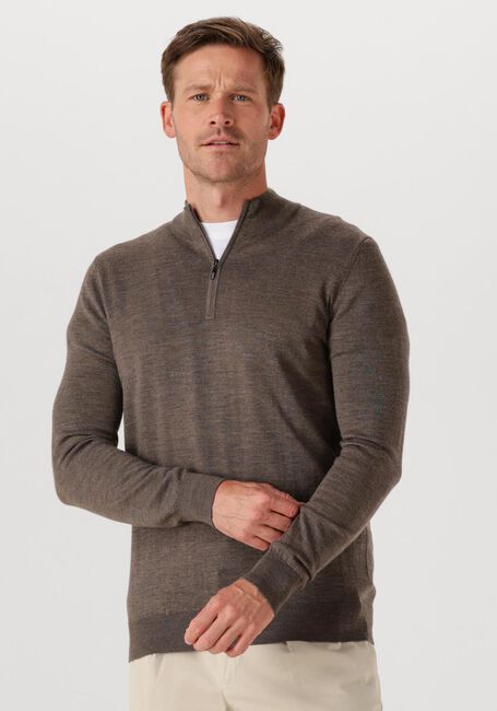 Braune STEFANO LAURAN Pullover HALF ZIP - large