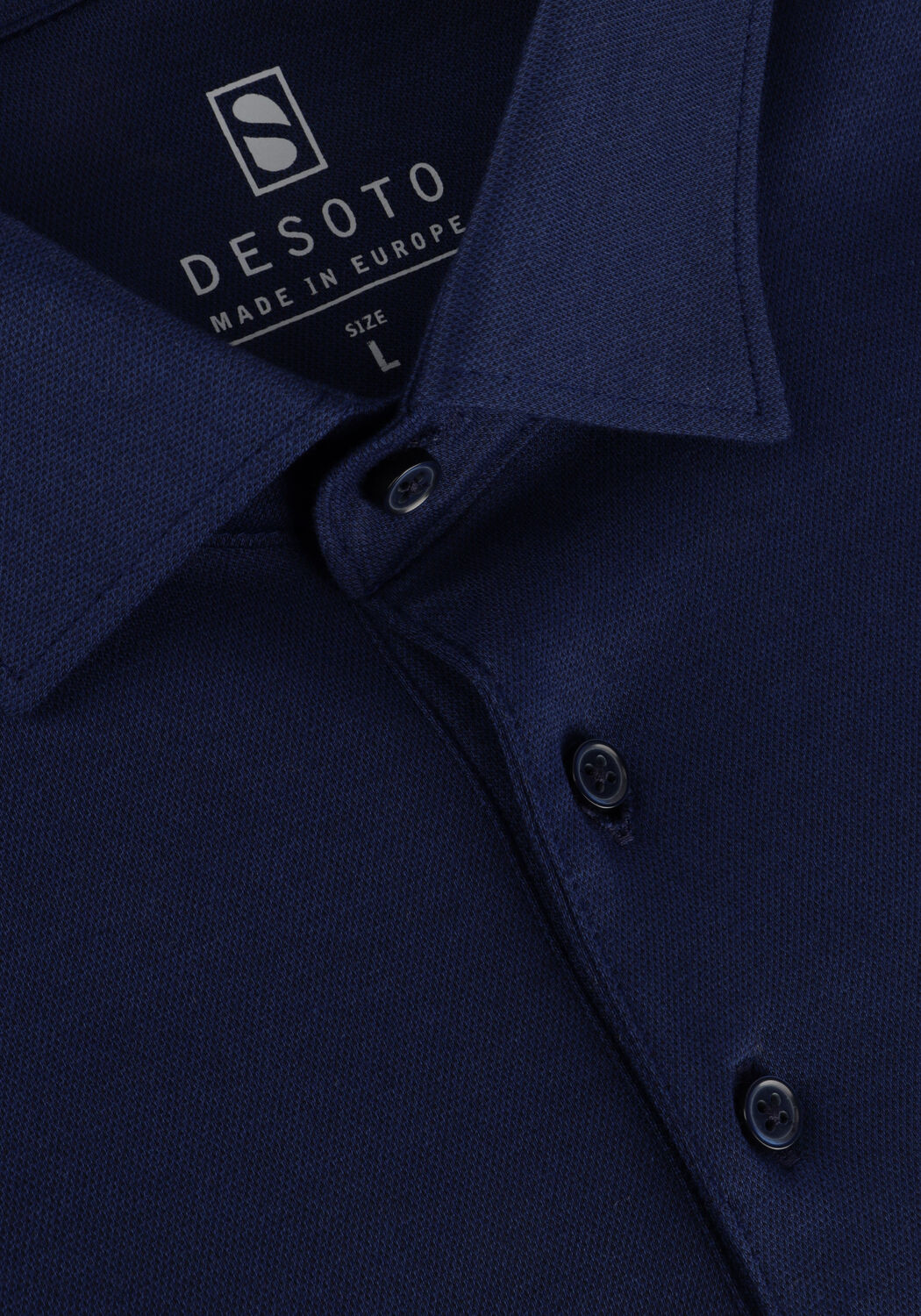 Blaue DESOTO Polo-Shirt POLO KENT - large