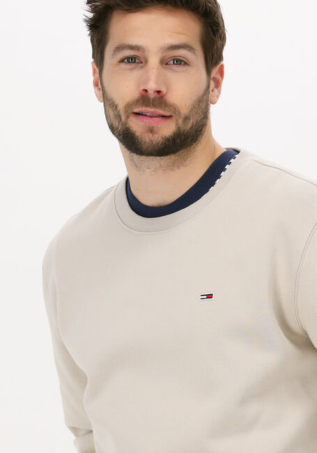 Beige TOMMY JEANS Sweatshirt TJM REGULAR FLEECE C NECK - large