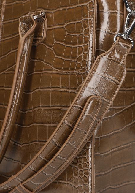 Braune HVISK Handtasche MOXIE SHINY CROCO - large