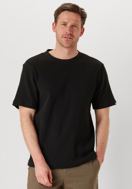 Schwarze ANERKJENDT T-shirt AKKIKI S/S WAFFLE TEE - large