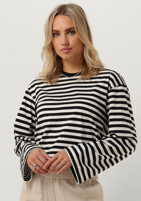 Schwarze MODSTRÖM Tops & T-shirts HELLENMD LS STRIPE T-SHIRT - large