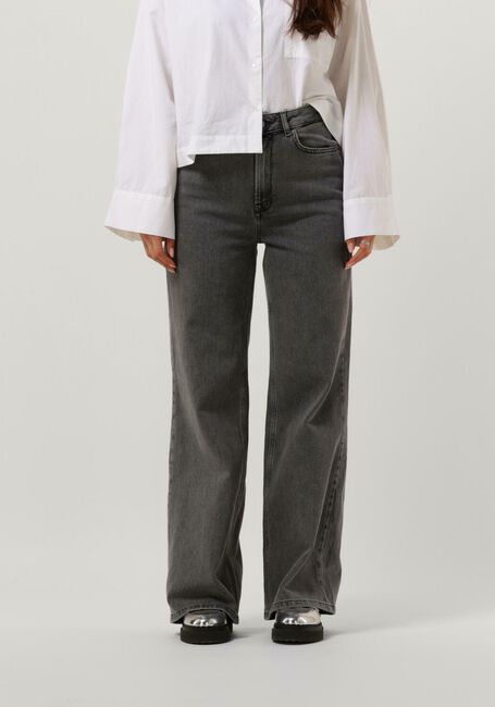 Hellgrau SELECTED FEMME Wide jeans SLFELOISE HW WIDE LIGHT GREY JEANS - large
