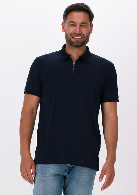 Dunkelblau SELECTED HOMME Polo-Shirt SLHFAVE ZIP SS POLO B - large