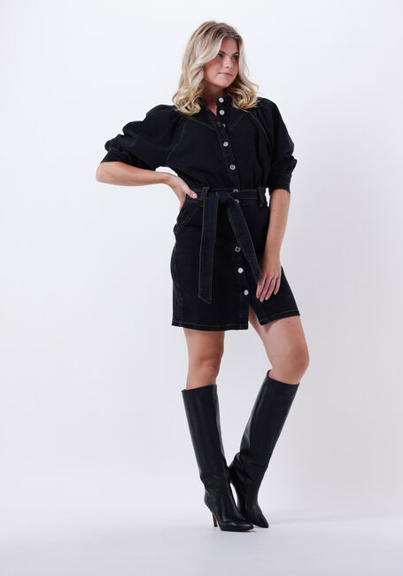 Schwarze FREEBIRD Minikleid EVONY DRESS DENIM - large