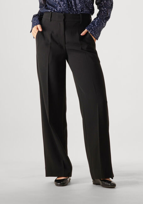 Schwarze SECOND FEMALE Hose FIQUE STRAIGHT TROUSERS - large