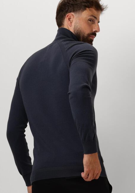 Blaue CAST IRON Pullover HALF ZIP COLLAR ESSENTIAL COTTON STRETCH - large