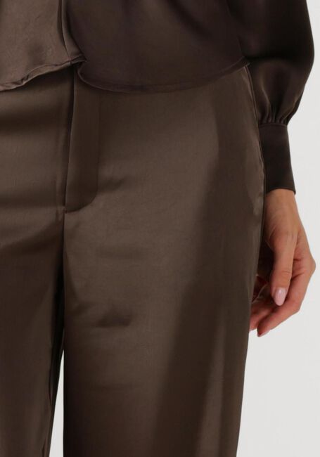 Braune NEO NOIR Weite Hose EMMETT HEAVY SATEEN PANTS - large