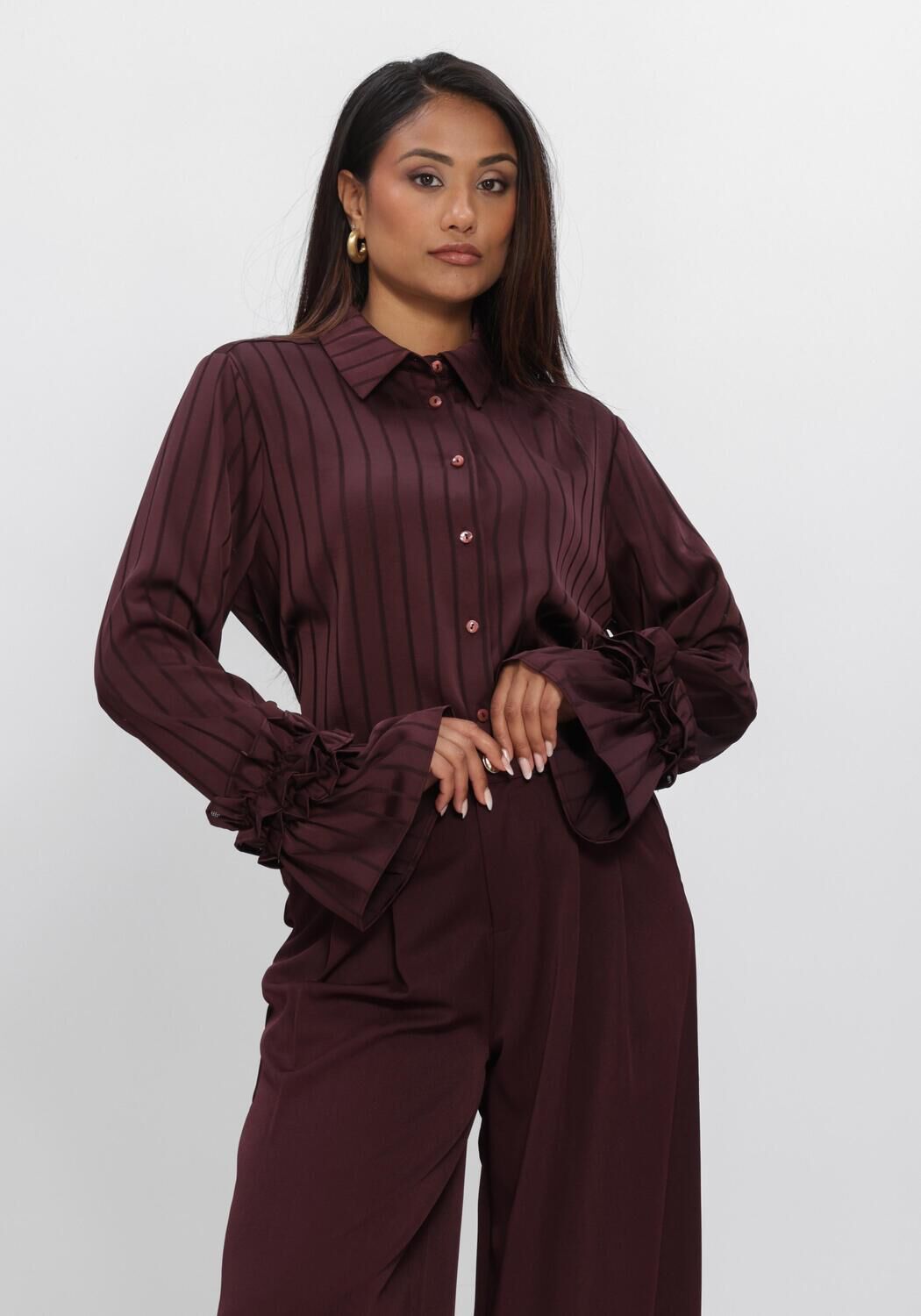 Bordeaux NUKUS Blusen AMALIA BLOUSE STRIPE - large