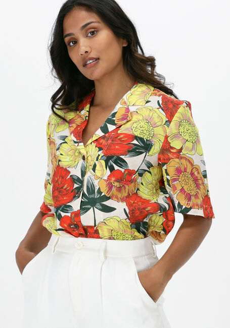 Mehrfarbige/Bunte SCOTCH & SODA Blusen PRINTED LINEN HAWAIIAN SHIRT - large