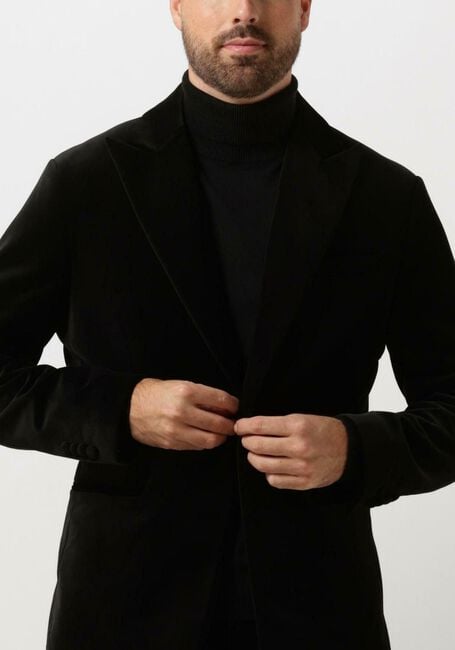 Schwarze SELECTED HOMME Sakkos SLHSLIM-HALE VELVET BLZ - large
