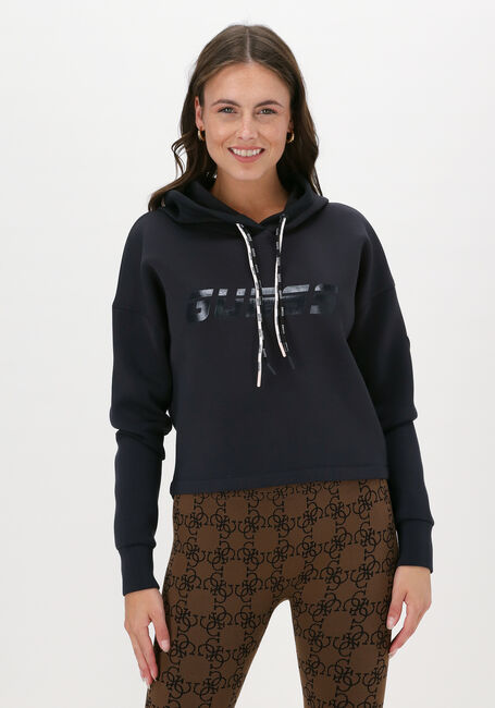 Schwarze GUESS Sweatshirt ALLIE HOODED SCUBA SWEATSHIRT - large