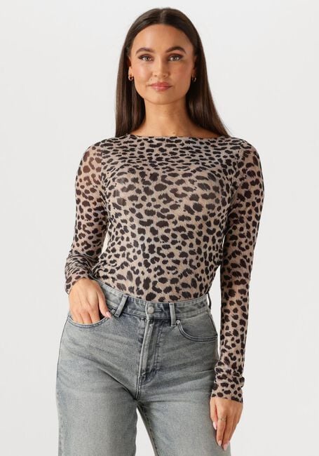 Graue CATWALK JUNKIE Tops & T-shirts CHEETAH MESH LONG SLEEVE - large