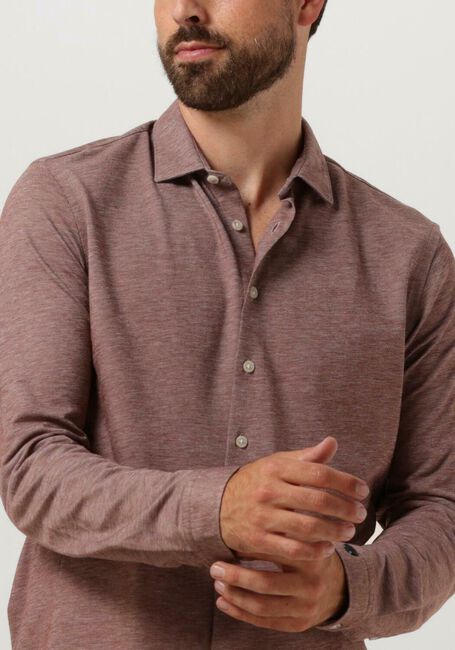 Bordeaux CAST IRON Casual-Oberhemd LONG SLEEVE SHIRT CF JERSEY PIQUE TEC - large