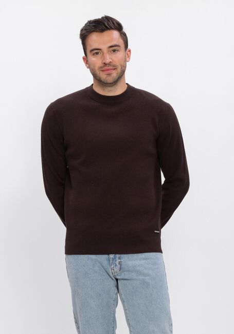 Braune DSTREZZED Pullover DS_OSCAR RIB MOCKNECK - large