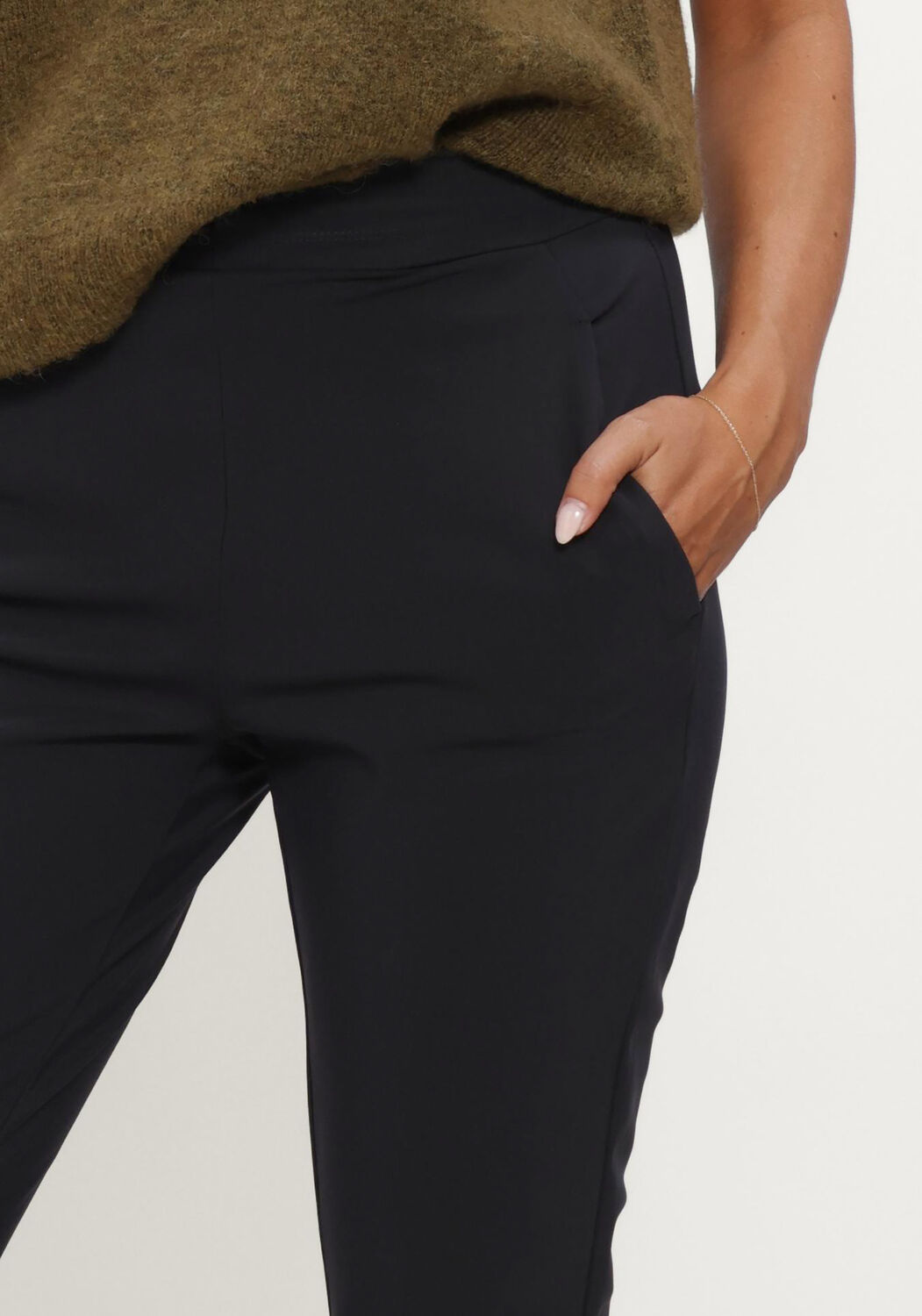 Schwarze STUDIO ANNELOES Hose Downstairs bonded trousers - large