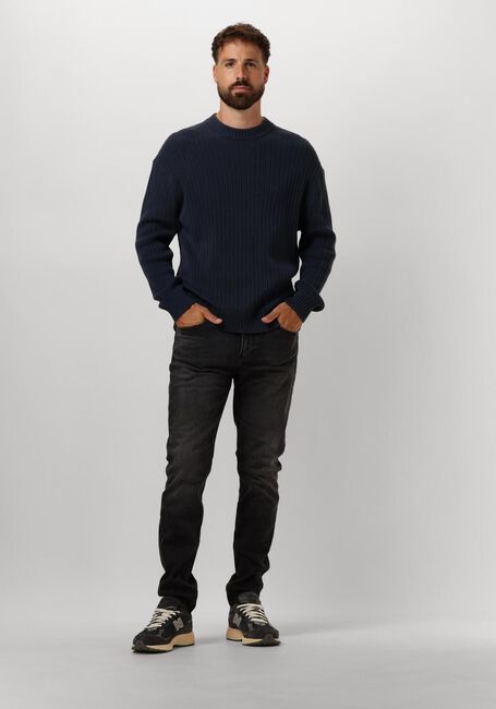 Dunkelblau CALVIN KLEIN Pullover LINEAR SWEATER - large