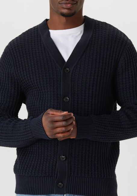 Dunkelblau SELECTED MEN Strickjacke SLH TOM LS KNIT STRUCTURE V-NECK CARDIGAN - large