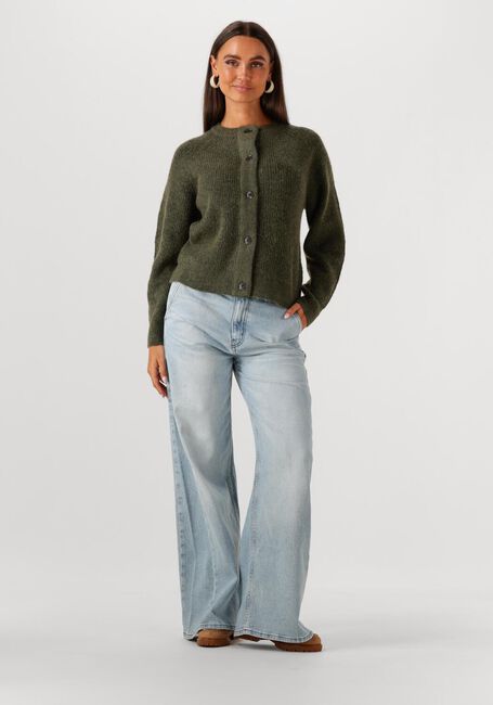 Olive SELECTED FEMME Strickjacke SLFLULU LS KNIT SHORT CARDIGAN - large