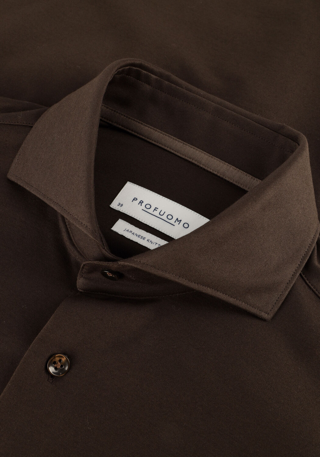 Braune PROFUOMO Klassisches Oberhemd SHIRT X-CUTAWAY SF JAPANESE KNITTED - large