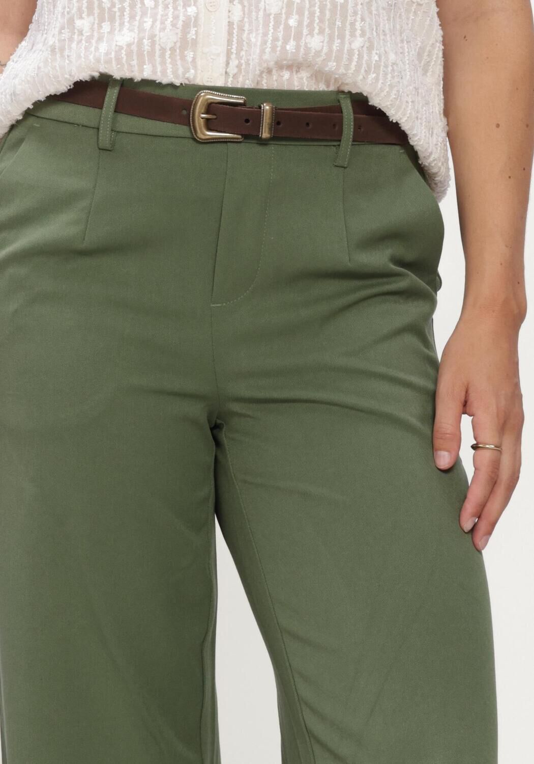 Gr&uuml;ne OBJECT Hose OBJLISA WIDE PANT NOOS - large
