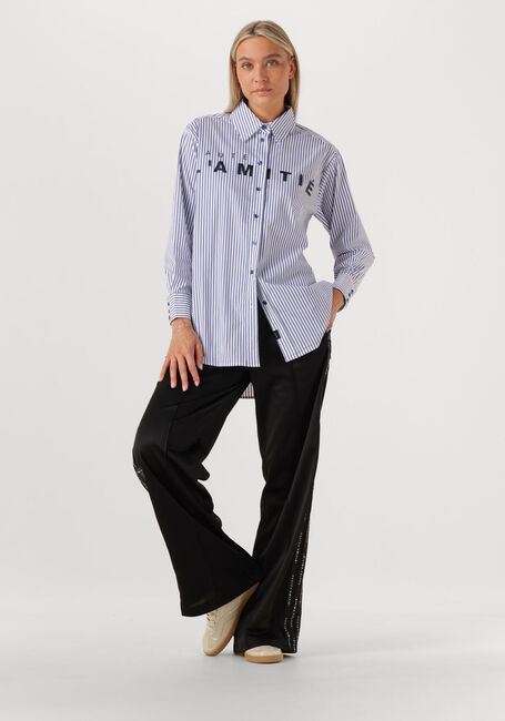 Schwarze HAUTE L'AMITIÉ Weite Hose LOGO TAPE TRACK TALL PANT - large