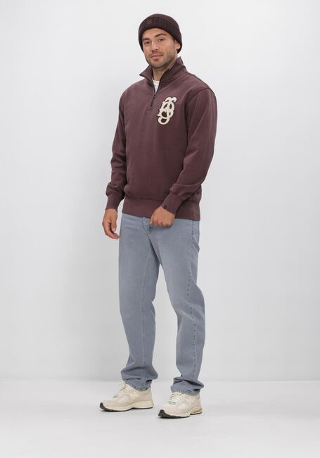 Bordeaux BUTCHER OF BLUE Sweatshirt LOGO HALF ZIP - large