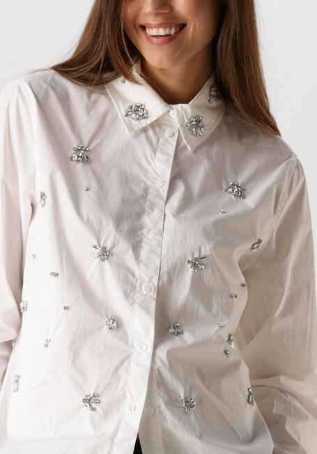 Weiße SUMMUM Blusen BLOUSE CRISPY POPLIN DIAMANTS - large