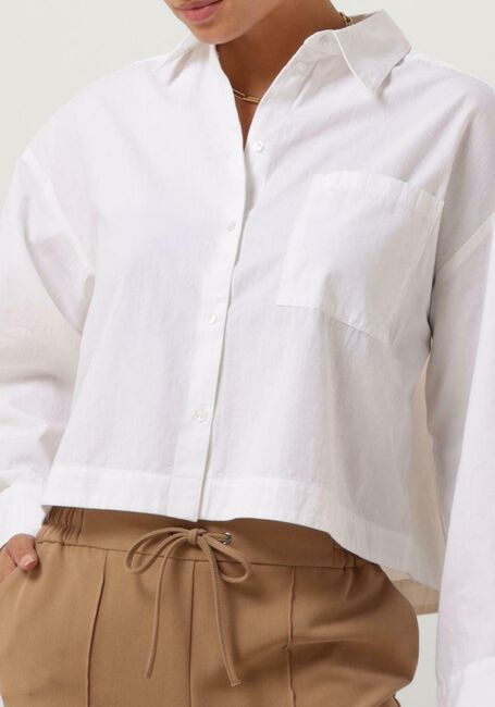 Weiße SELECTED FEMME Blusen SLFASTHA LS CROPPED BOXY SHIRT B - large