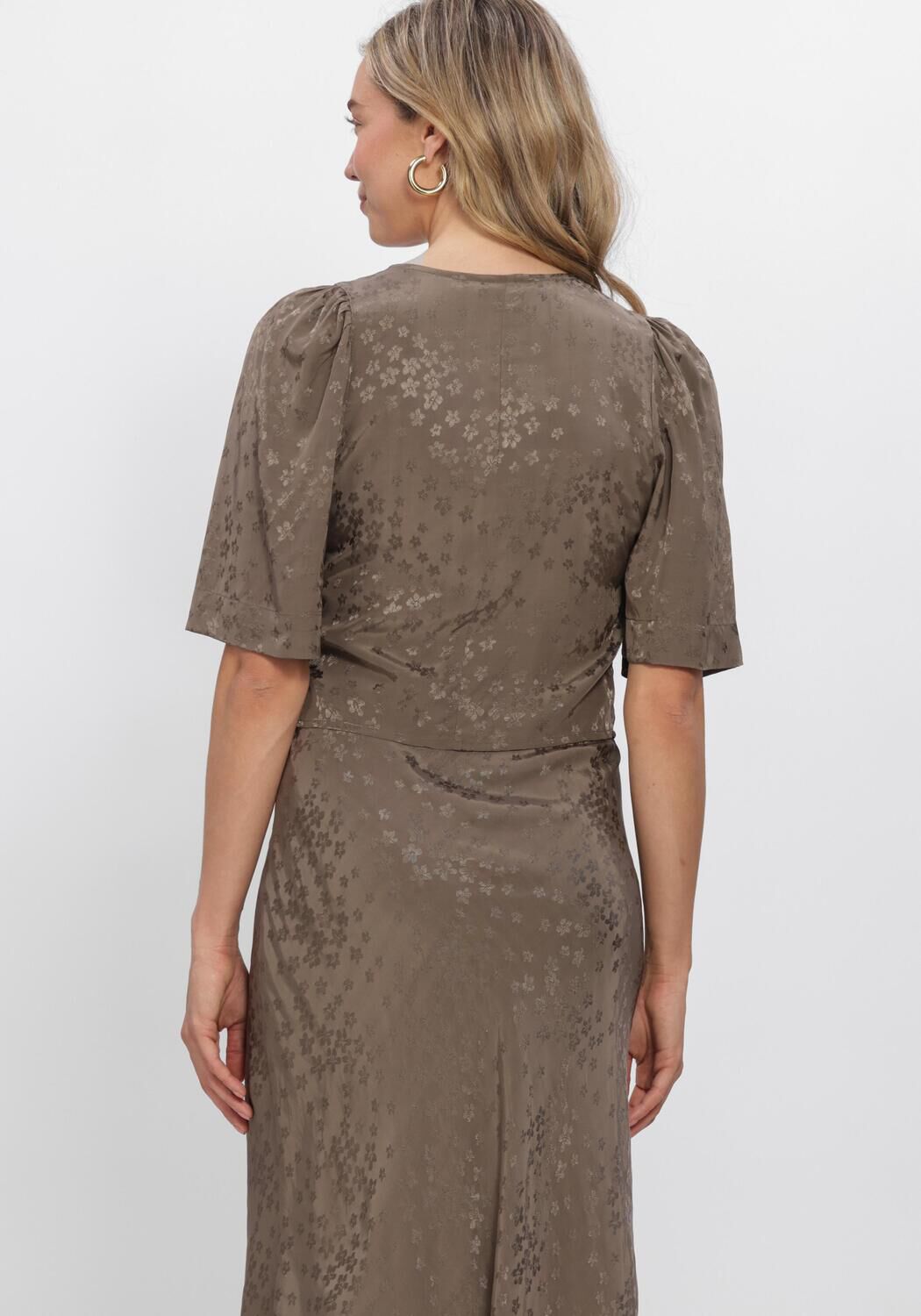 Beige OBJECT Blusen OBJBELA RE S/S TOP - large