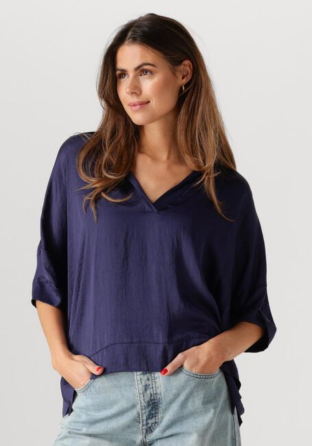 Dunkelblau SUMMUM Top TOP SHORT SLEEVES SILKY TOUCH - large