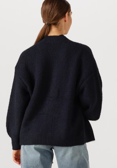Blaue SUMMUM Strickjacke PUFF SLEEVE CARDIGAN COZY MELANGE KNIT - large