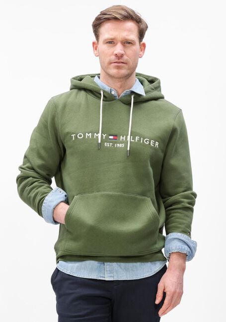 Olive TOMMY HILFIGER Sweatshirt TOMMY LOGO HOODY - large