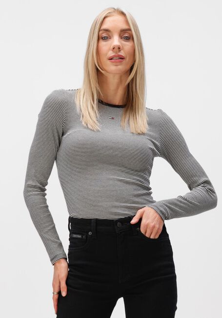 Mehrfarbige/Bunte TOMMY JEANS Top TJW SLIM ESSENTIAL RIB LS - large