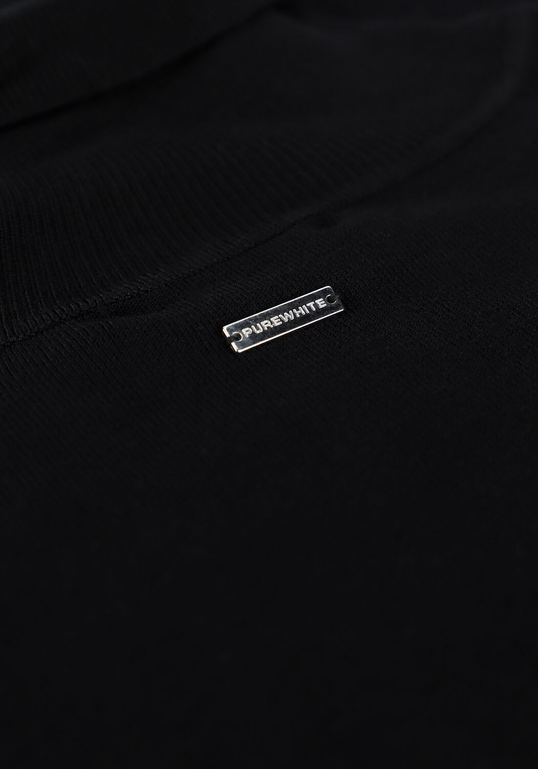 Schwarze PUREWHITE Rollkragenpullover ESSENTIAL KNIT TURTLENECK - large