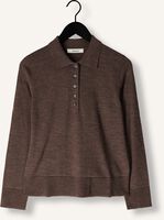 Braune SELECTED WOMEN Polo-Shirt SLFTHEA LS KNIT MERINO COLLAR NECK Braune SELECTED WOMEN Polo-Shirt SLFTHEA LS KNIT MERINO COLLAR NECK - medium
