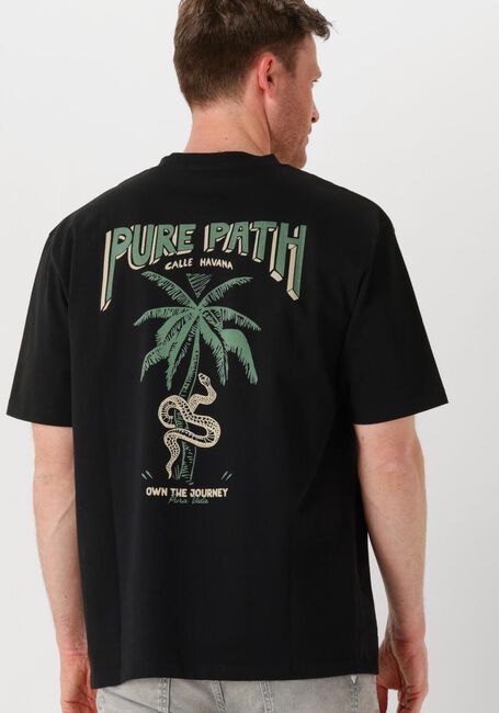 Schwarze PURE PATH T-shirt LOOSE FIT CREWNECK SS T-SHIRTS - large