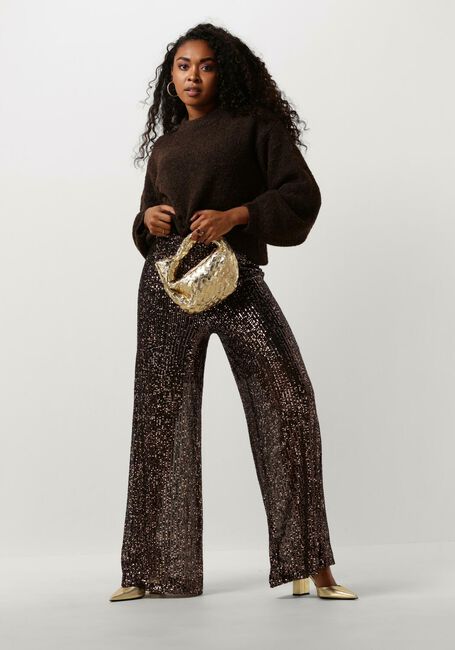 Braune NOTRE-V Pullover NV-CLARICE BOUCLE KNIT BLOUSE - large