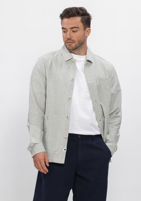 Gr&uuml;ne ANERKJENDT Overshirts AKODIN STRIPE OVERSHIRT - large