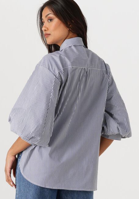 Blaue JANSEN AMSTERDAM Blusen LOIS BLOUSE CSB 798 BOWSTRAPS 3/4 SLEEVE WIDE FIT - large