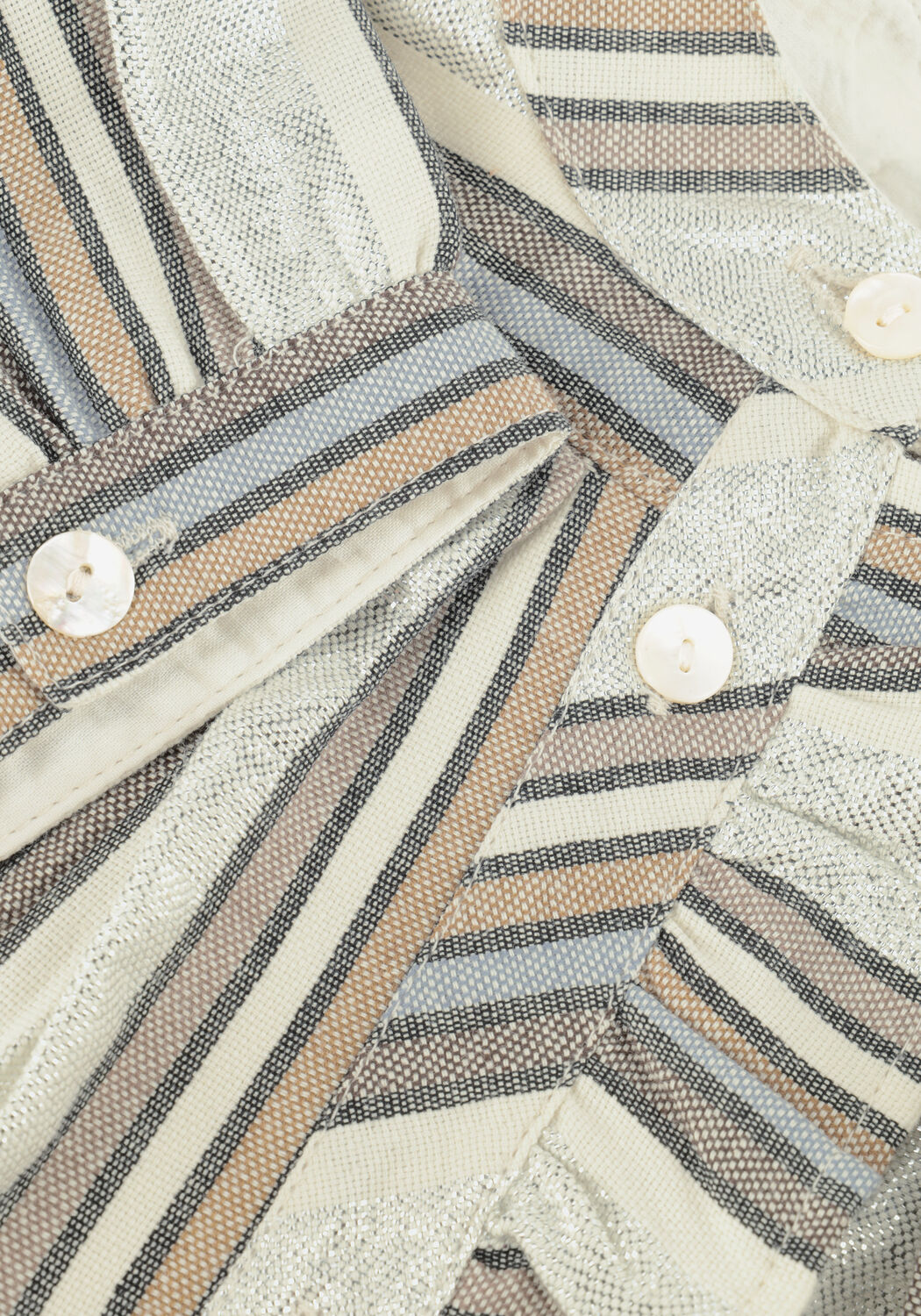 Mehrfarbige/Bunte SUMMUM Blusen BLOUSE SILVER STRIPE - large