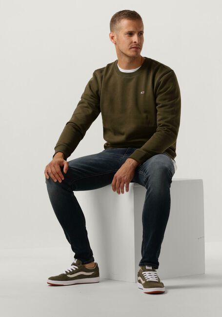 Grüne TOMMY JEANS Sweatshirt TJM REGULAR FLEECE C NECK - large