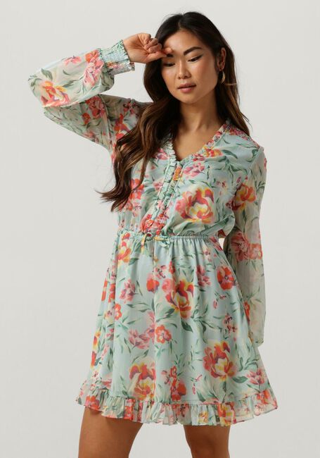 Hellblau GUESS Minikleid SS VANESSA FLARE DRESS - large