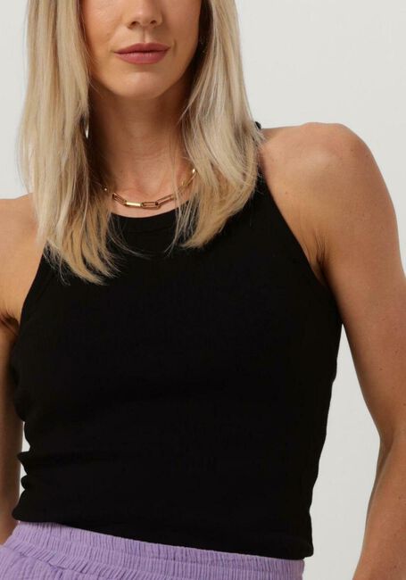 Schwarze MINUS Top MALUNA GOTS RIB TOP - large